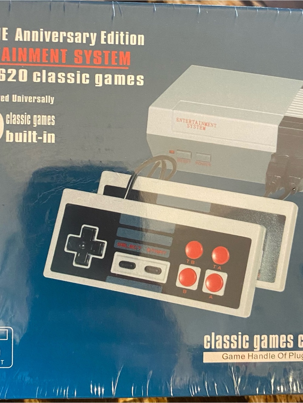 Classic Retro Entertainment System with Gray and Red Controller 620 built in gam